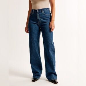 Abercrombie & Fitch Curve Love 90s Denim Dark Wash